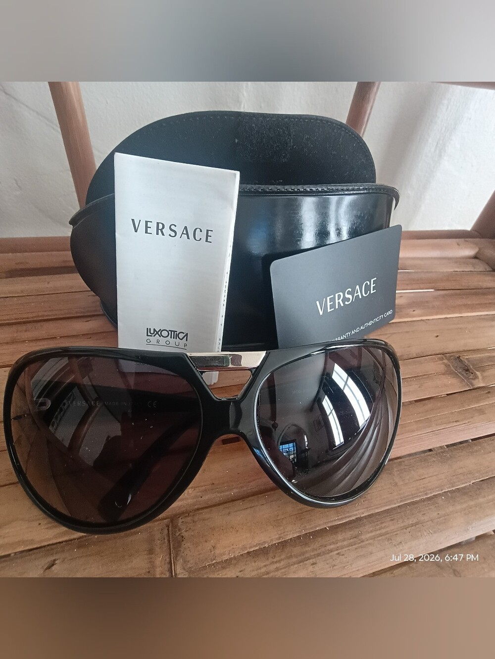 Versace Sunglasses with Branded Medusa Case